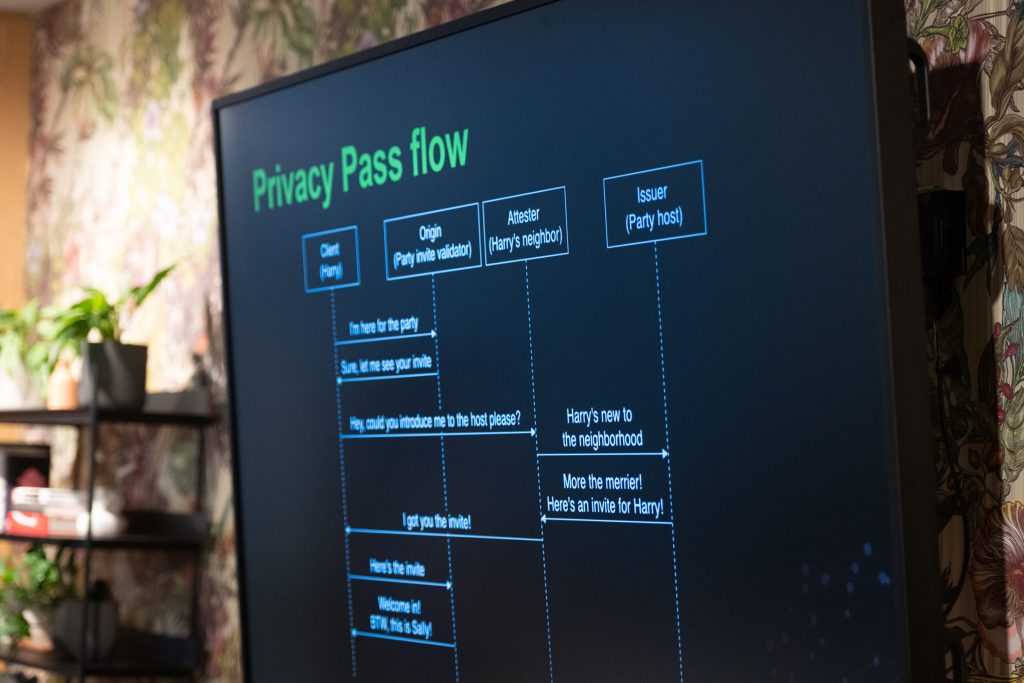 Chart showing privacy pass flow of data