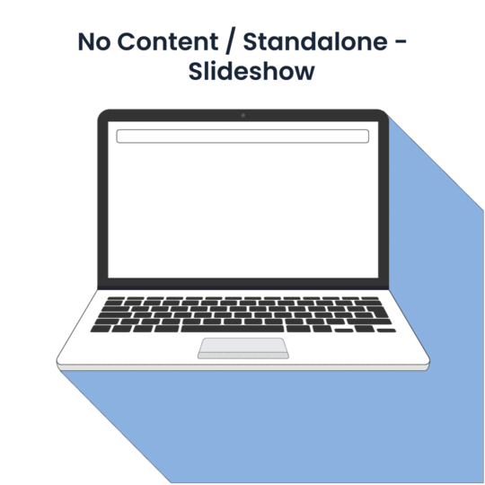 Animation showing behavior of No Content/Standalone video (plcmt=4 openrtb attribute)