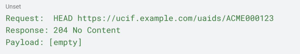 HEAD Request Example with positive response