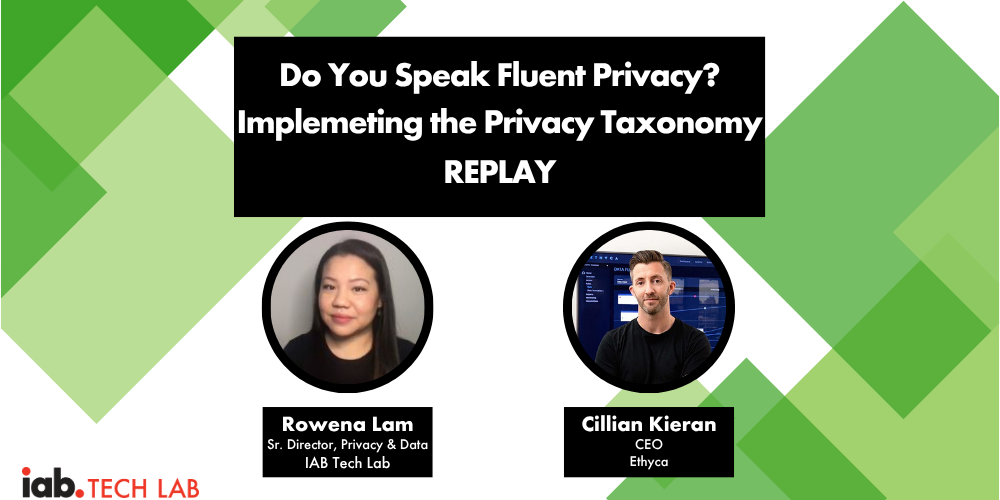 Webinar Replay: Implementing the Privacy Taxonomy with Rowena Lam and Cillian Kieran