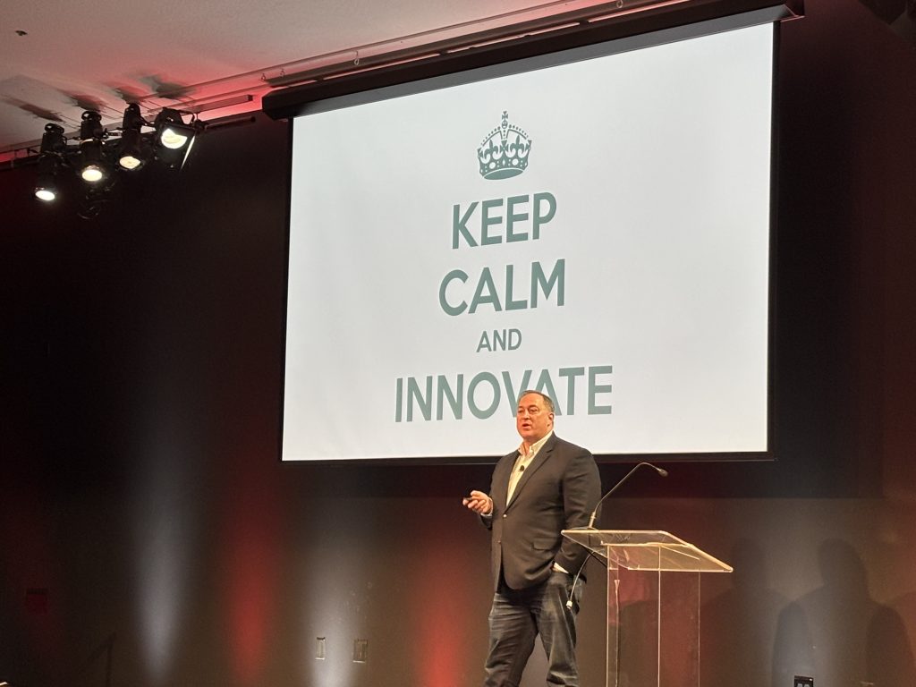 Tech Lab CEO Anthony Katsur urging the industry to keep calm and innovate
