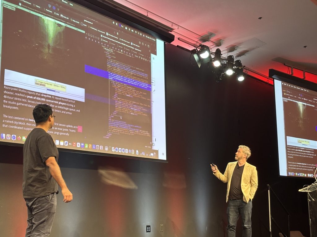 Miguel Morales and Jason Evans demonstrate Trusted Server on a Safari browser