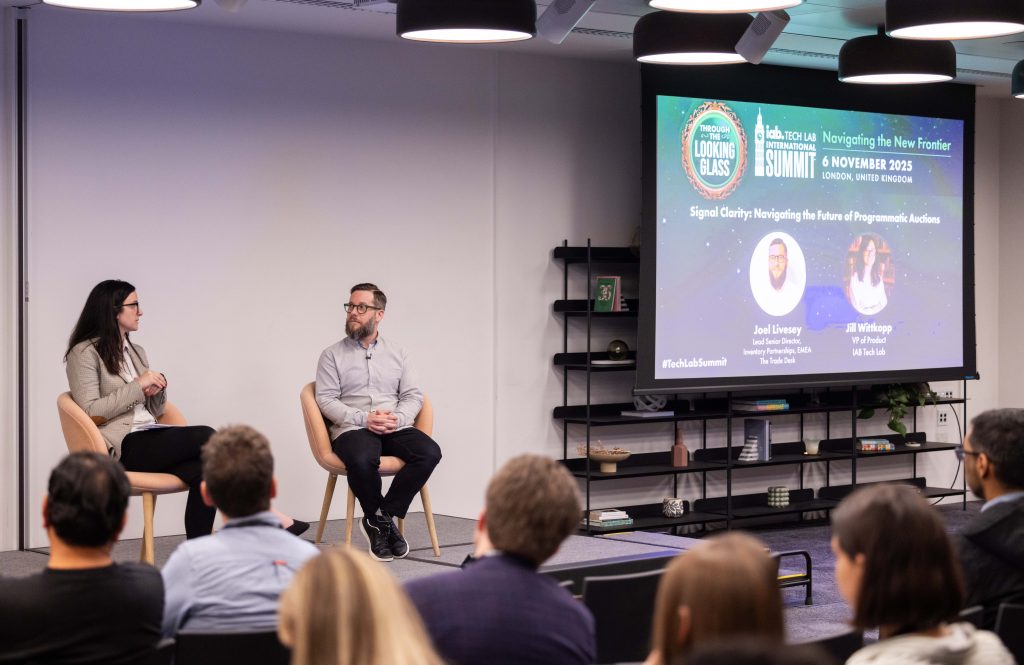 Jill Wittkopp, VP of Product at IAB Tech Lab and Joel Livesey from the Trade Desk discuss auction transparency and signals
