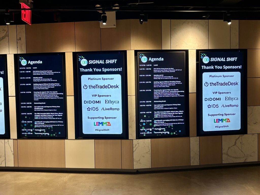 Signal Shift Agenda and Sponsor list