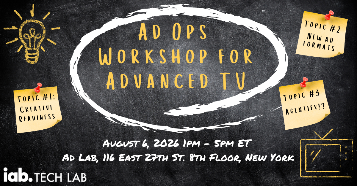 Ad Ops Workshop for Advanced TV August 6 2026