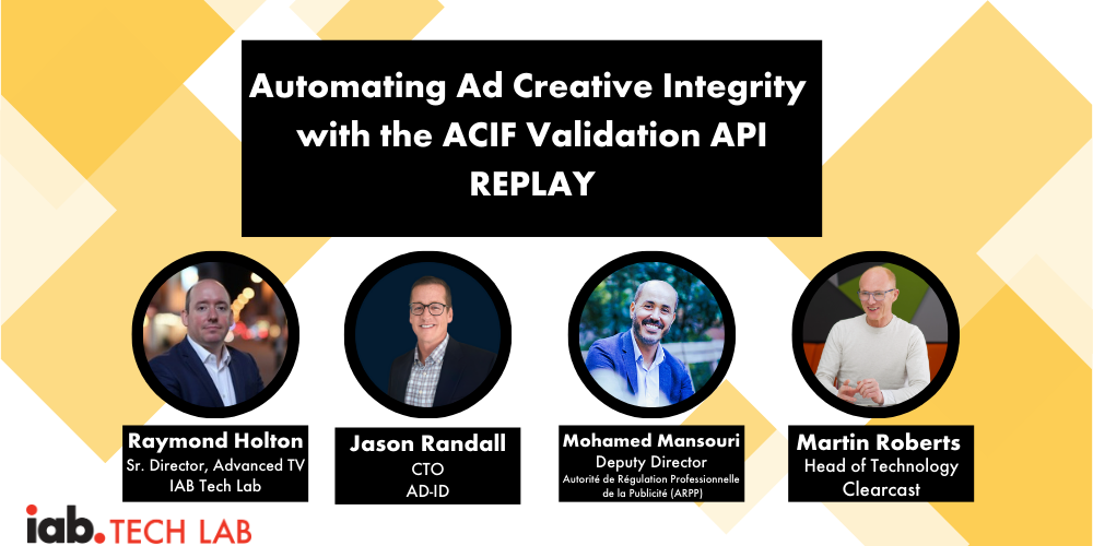 ACIF Validation API Webinar Replay